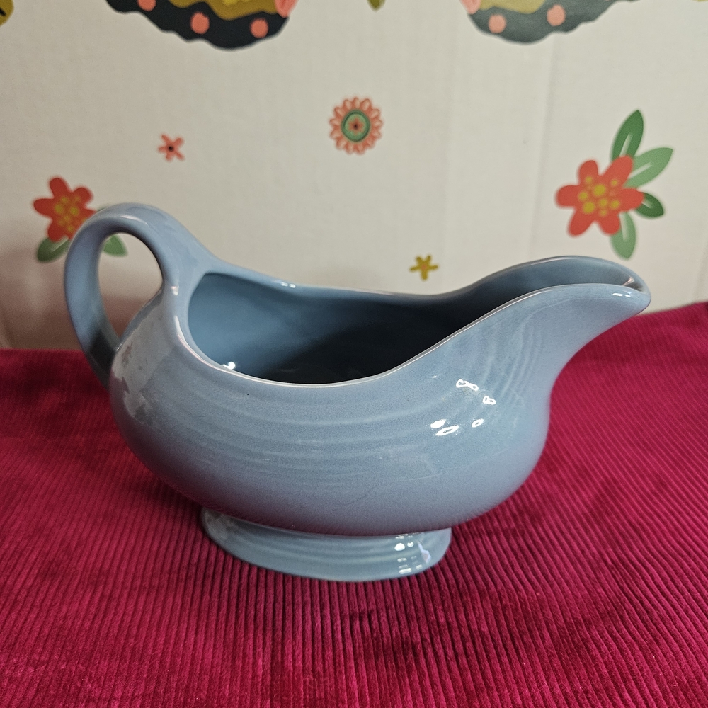 Fiestaware Periwinkle Blue Open Gravy Boat Retired Fiestaware